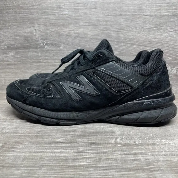 New Balance USA 990v5 Triple Black Running Shoes Men's Size 11.5 Sneakers
