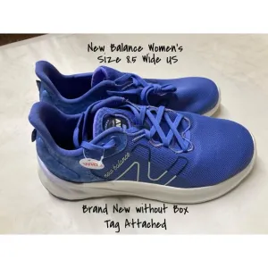 New Balance Women Fresh Foam Running Shoes  8.5 Wide Blue Athletic Sneakers New