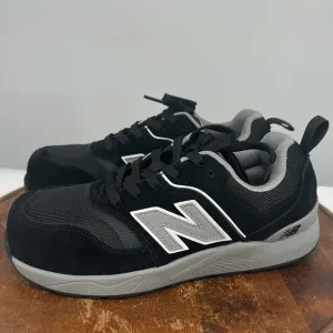 New Balance Work Shoes Mens 7 Black Safety Toe Lace Up Sneakers