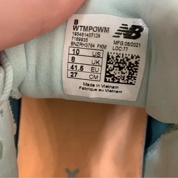 New Balance Wtmpowm Blue Running shoes Fresh Form Women’s Sneakers size 10