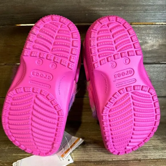 New Big Kids Crocs Classic I Am Unicorn Pink Clogs Sandals Shoes Size 2 Y‎
