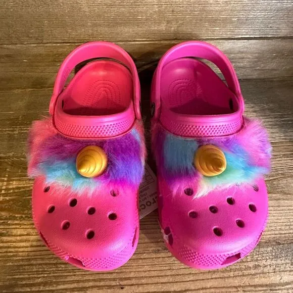 New Big Kids Crocs Classic I Am Unicorn Pink Clogs Sandals Shoes Size 2 Y‎