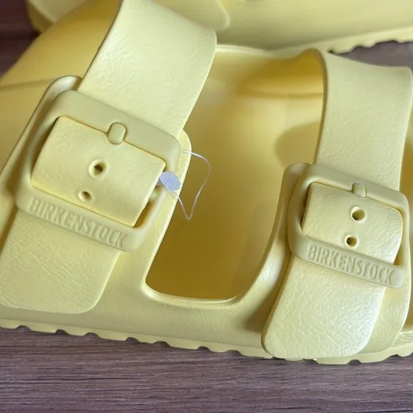 New Birkenstock Arizona EVA Sandals Men's 11 Yellow Slip On Shoes Standard