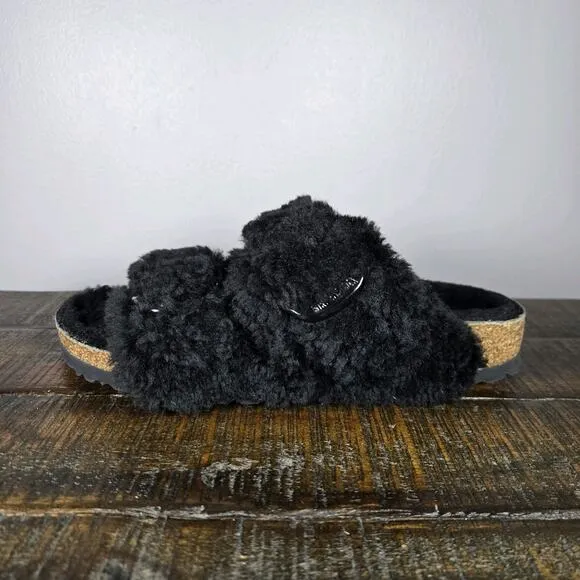 NEW Birkenstock Arizona Shearling Big Buckle Womens Size 4 Narrow Slippers 35