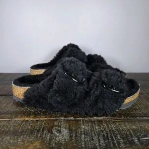 NEW Birkenstock Arizona Shearling Big Buckle Womens Size 4 Narrow Slippers 35