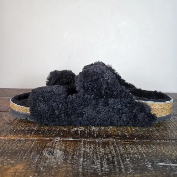 NEW Birkenstock Arizona Shearling Big Buckle Womens Size 6 EU 37 Narrow Slippers
