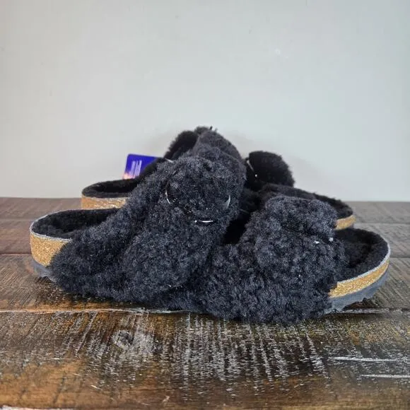 NEW Birkenstock Arizona Shearling Big Buckle Womens Size 6 EU 37 Narrow Slippers