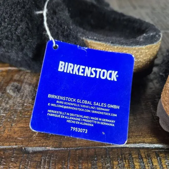 NEW Birkenstock Arizona Shearling Big Buckle Womens Size 6 EU 37 Narrow Slippers
