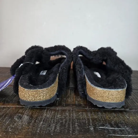 NEW Birkenstock Arizona Shearling Big Buckle Womens Size 6 EU 37 Narrow Slippers