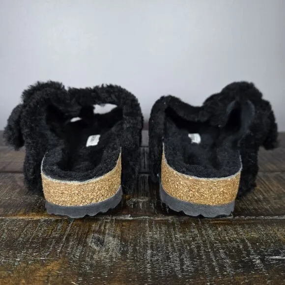 NEW Birkenstock Arizona Shearling Big Buckle Womens Size 7 Narrow Slippers 38
