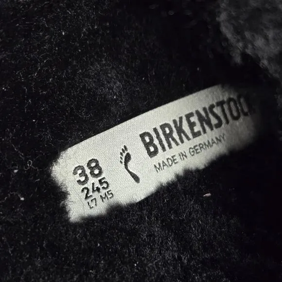 NEW Birkenstock Arizona Shearling Big Buckle Womens Size 7 Narrow Slippers 38