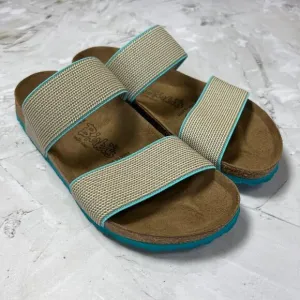 NEW Birkenstock Birki’s Curacao ll Sandal SIZE 36 US 5 NARROW Stretch Beige Mint