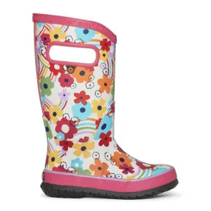 NEW BOGS kid's rainbow rainboot in bone