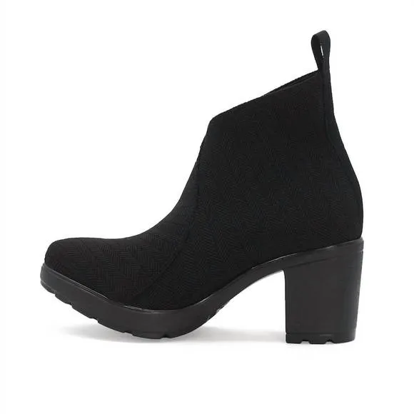 NEW CHARLESTON SHOE CO. women's cypress boots - wide in black herringbone