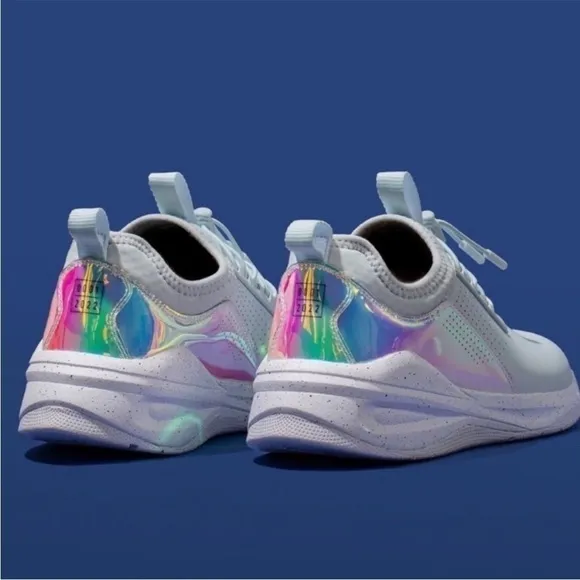 NEW CLOVE Limited Edition Blue Holographic Nursing Shoes