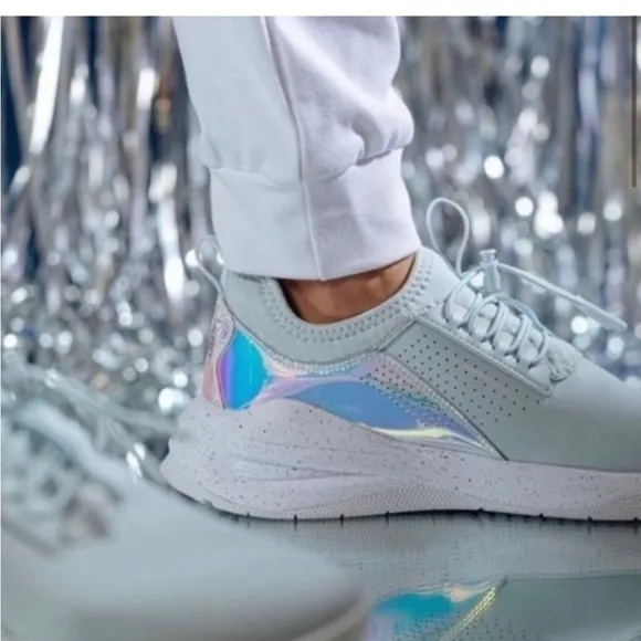 NEW CLOVE Limited Edition Blue Holographic Nursing Shoes
