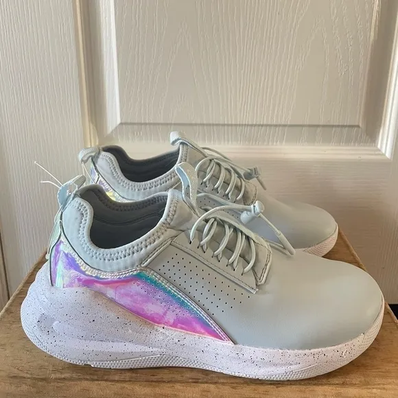 NEW CLOVE Limited Edition Blue Holographic Nursing Shoes