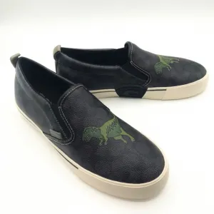 NEW Coach Men’s Signature Rexy Slip On Skate Sneakers. Sz.13