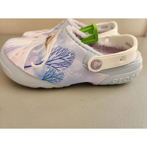 NEW Crocs Disney Slippers Frozen Lined Clogs Elsa Shoes for Girls/Boys Size J2