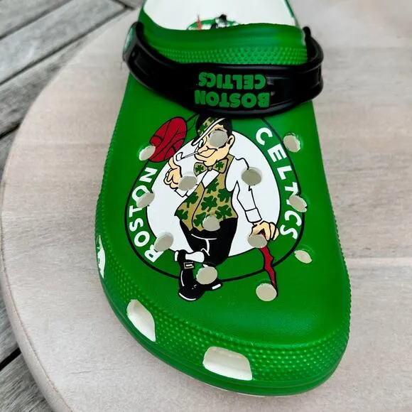 New Crocs NBA Boston Celtics Classic Mens 13 Clogs Green Basketball Shoes New