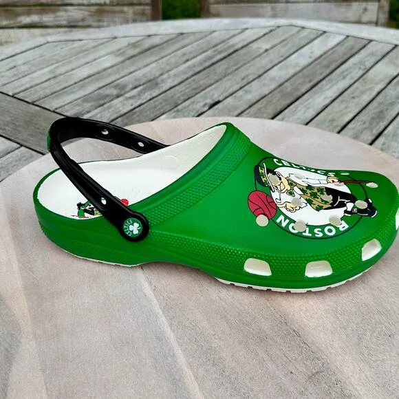 New Crocs NBA Boston Celtics Classic Mens 13 Clogs Green Basketball Shoes New