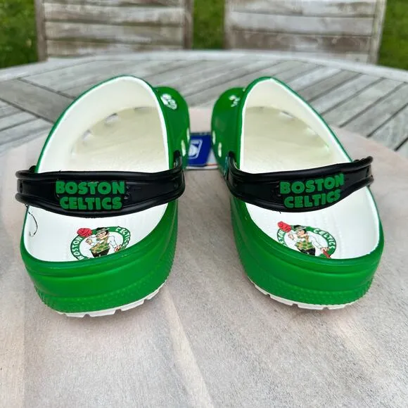 New Crocs NBA Boston Celtics Classic Mens 13 Clogs Green Basketball Shoes New