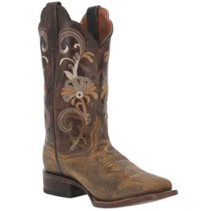 NEW DAN POST. women's sabina leather sole square toe boot in distressed brown