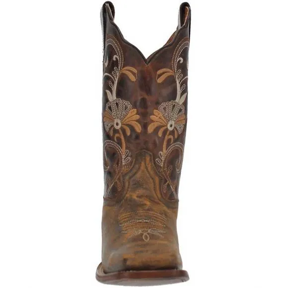NEW DAN POST. women's sabina leather sole square toe boot in distressed brown