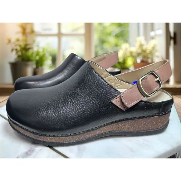 NEW DANSKO Women’s Merrin Leather Support Mule Clog Size 38
