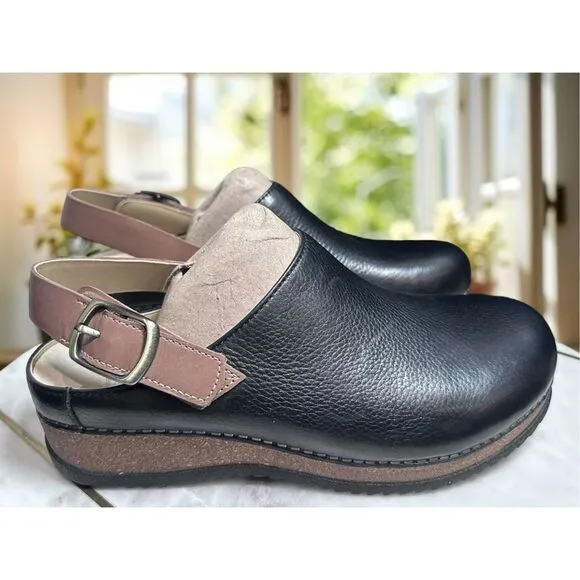 NEW DANSKO Women’s Merrin Leather Support Mule Clog Size 38