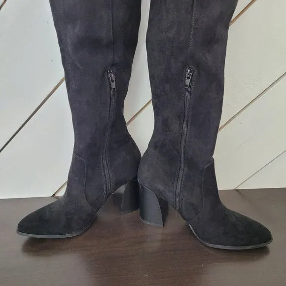 NEW Dolce Vita Gollie Womens Over-The-Knee Boots 7.5 Black Suede