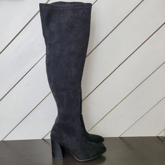 NEW Dolce Vita Gollie Womens Over-The-Knee Boots 7.5 Black Suede