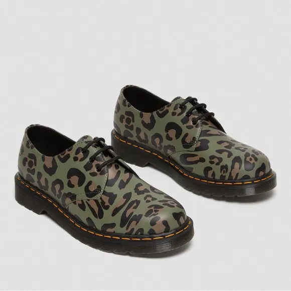 NEW Dr. Martens 1461 Distorted LEOPARD Print Oxford Shoes