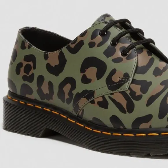 NEW Dr. Martens 1461 Distorted LEOPARD Print Oxford Shoes