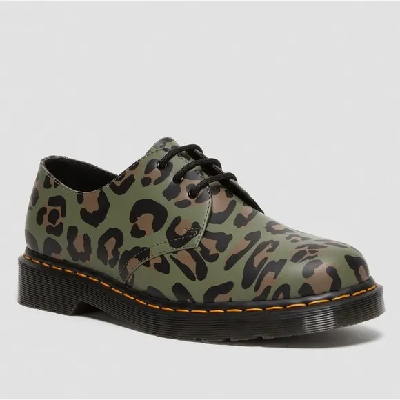 NEW Dr. Martens 1461 Distorted LEOPARD Print Oxford Shoes