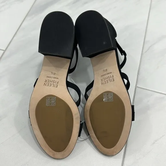 NEW! Eileen Fisher Black Noni Sandal - Size 8.5