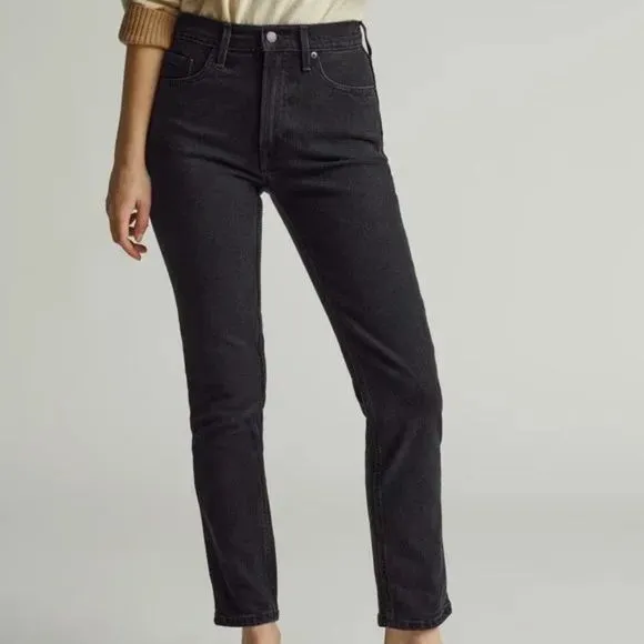 NEW Everlane Jeans/Original Cheeky® Jean Women's Black Size 28 Eco- Friendly