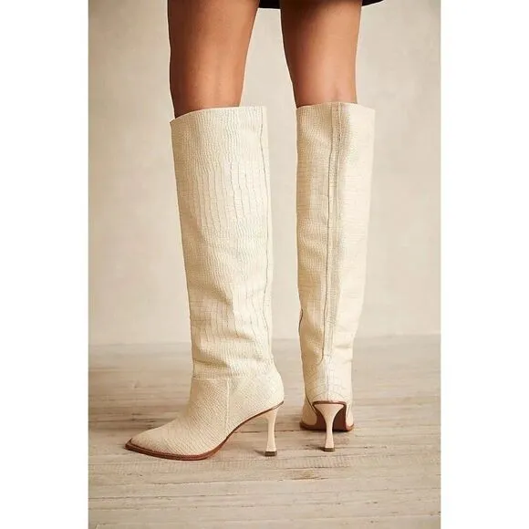 NEW FREE PEOPLE Sz 10 / 41 FRIDAY FEVER HEEL BOOTS X VICENZA IN BONE