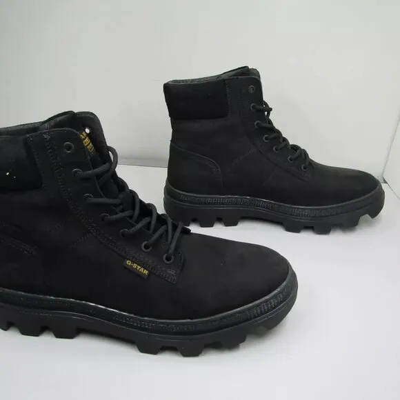NEW G-STAR Noxer High Nubuck Boots Round Toe Platform Eyelets Comfort Size 12