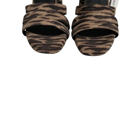 New GEOX D GENZIANA HIGH A Open Toe Sandals Leopard Print Women's Sandals 8
