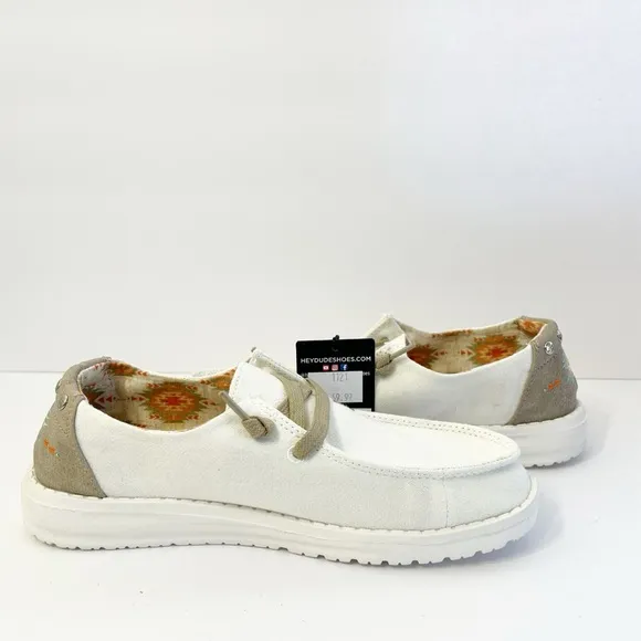 NEW HEY DUDE WENDY RODEO WHITE AZTEC Size 7 NWT