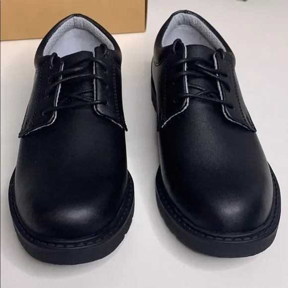 New in box school Issue Black Scholar youth dress shoes 3.5