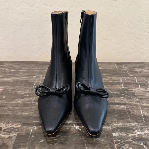 NEW Ivy City Co. Leather Ivy Bow Ankle Boots