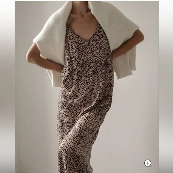 New JENNI KAYNE Clay Cheetah Slip Dress Medium