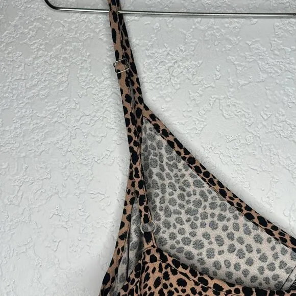 New JENNI KAYNE Clay Cheetah Slip Dress Medium