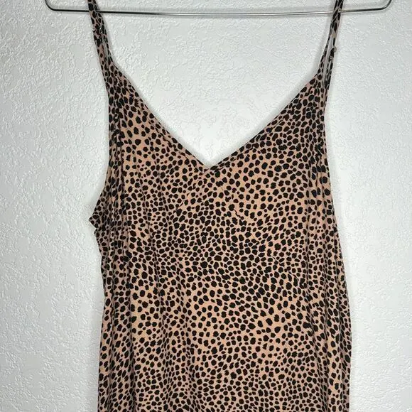 New JENNI KAYNE Clay Cheetah Slip Dress Medium