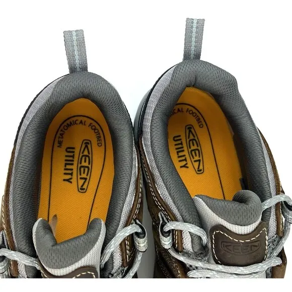 New KEEN Flint II Brown Utility Steel Toe Sneaker Shoes Womens 10M Safety Shoe