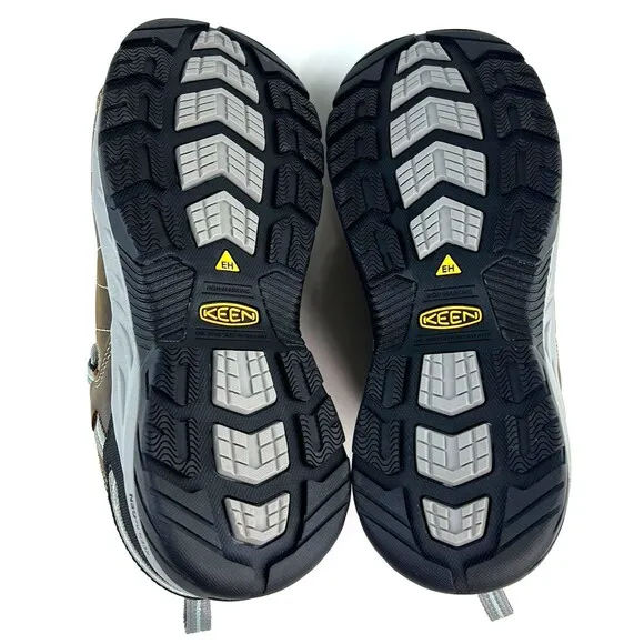 New KEEN Flint II Brown Utility Steel Toe Sneaker Shoes Womens 10M Safety Shoe
