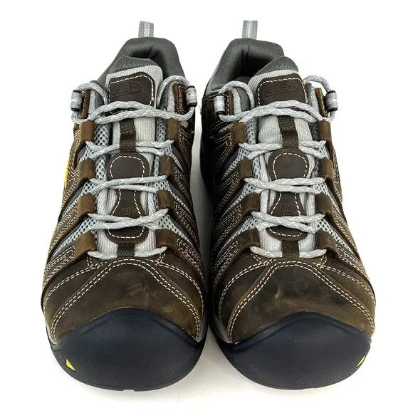New KEEN Flint II Brown Utility Steel Toe Sneaker Shoes Womens 10M Safety Shoe