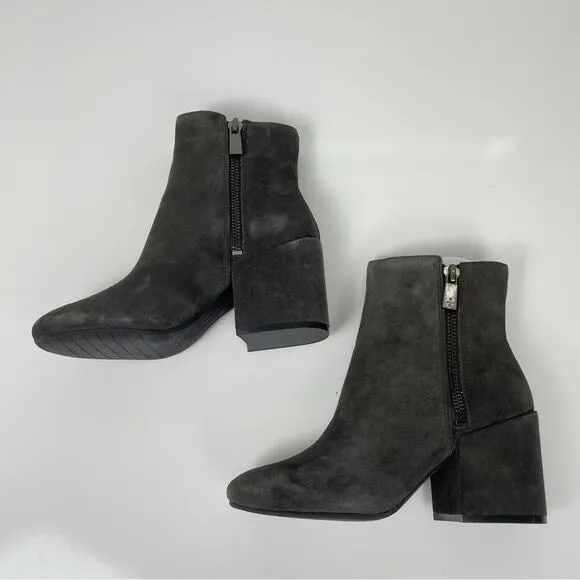 NEW Kenneth Cole Rima Suede Leather Ankle Boots Asphalt Gray 8.5